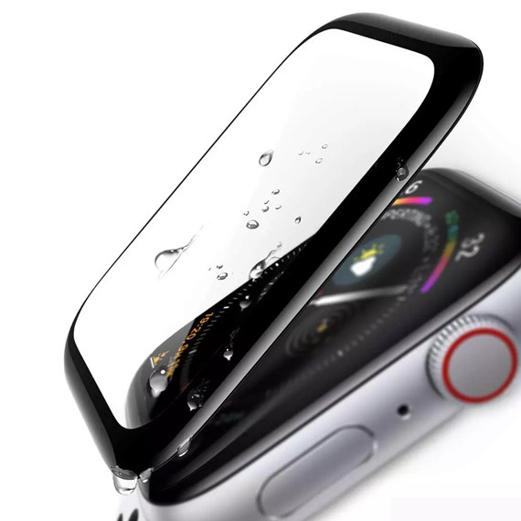 CaseUp Apple Watch SE 2022 44mm Tam Kapatan Ekran Koruyucu Siyah 3